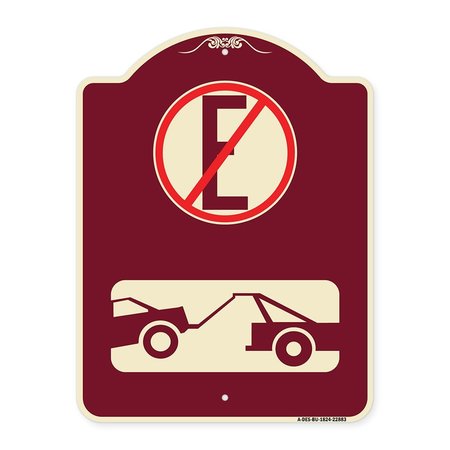 SIGNMISSION Spanish Parking Control No Estacionar Heavy-Gauge Aluminum Architectural Sign, 24" H, BU-1824-22883 A-DES-BU-1824-22883